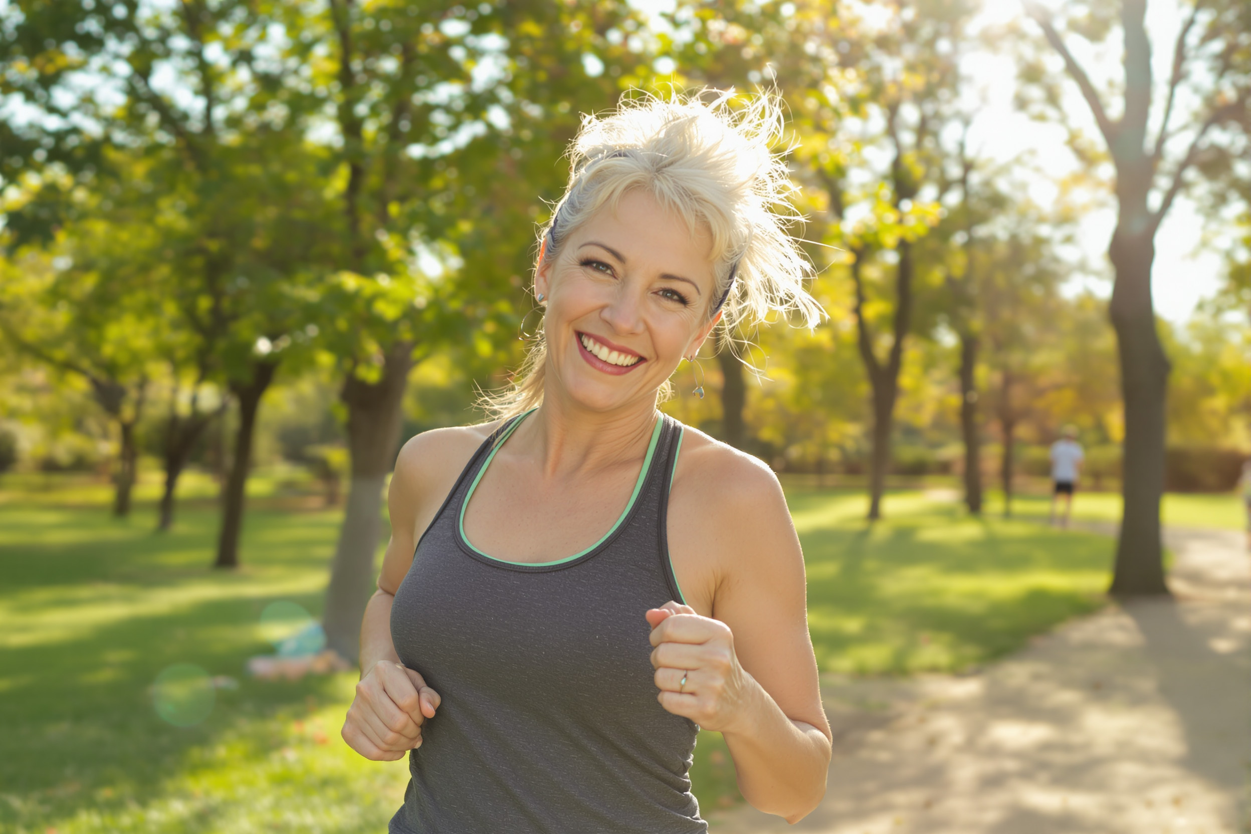 Sarah enjoying an active lifestyle with renewed energy
